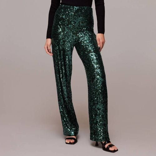 Green Petra Sequin Trousers - WHISTLES - Modalova