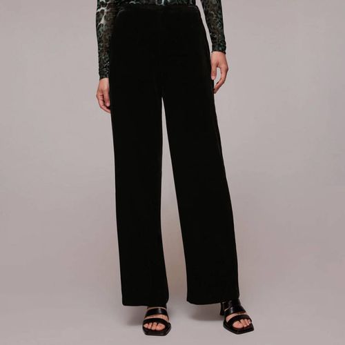 Black Velvet Full Length Trousers - WHISTLES - Modalova