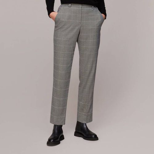 Grey Lucie Check Cigarette Trousers - WHISTLES - Modalova