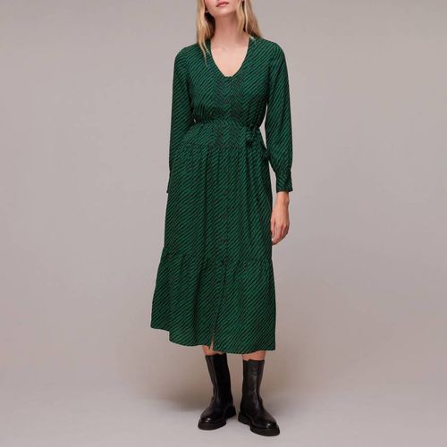 Green Printed Midi Dress - WHISTLES - Modalova