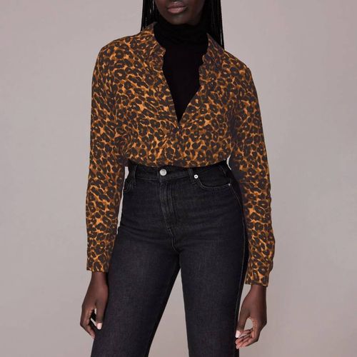 Brown Classic Leopard Print Shirt - WHISTLES - Modalova