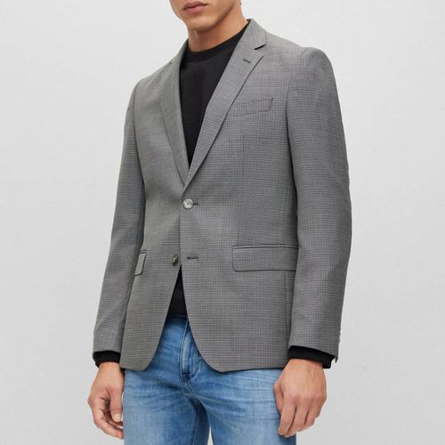 Grey Hutson Wool Blend Blazer - BOSS - Modalova