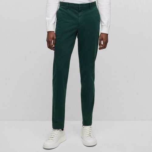 Green Kaito Tapered Stretch Chinos - BOSS - Modalova