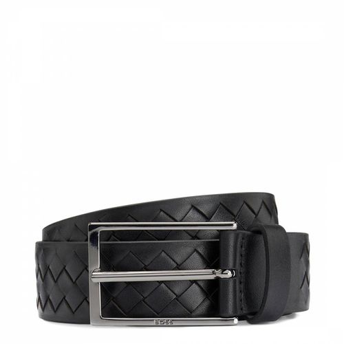 Black Carmello Leather Belt - BOSS - Modalova