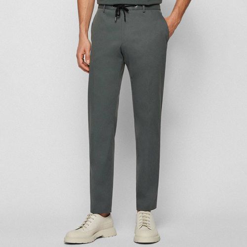 Dark Bardon Drawstring Suit Trousers - BOSS - Modalova