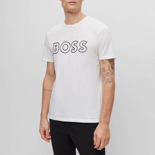 White Teebox Cotton T-Shirt - BOSS - Modalova