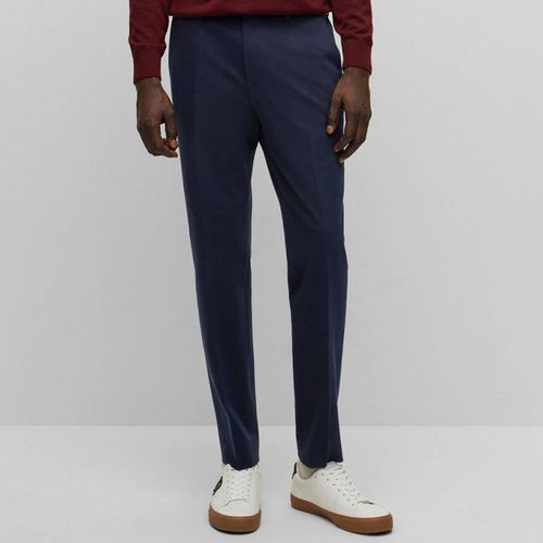 Dark Genius Cotton Blend Trousers - BOSS - Modalova