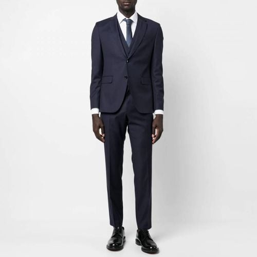 Navy Reymond 3 Piece Stretch Wool Suit - BOSS - Modalova