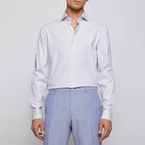 White Hank Stretch Cotton Shirt - BOSS - Modalova