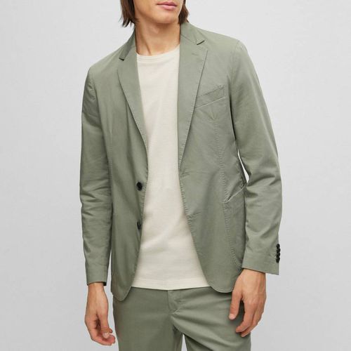 Hanry Cotton Blend Suit Jacket - BOSS - Modalova