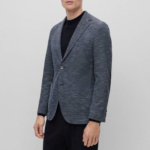 Dark Blue Jaye Cotton Blend Blazer - BOSS - Modalova