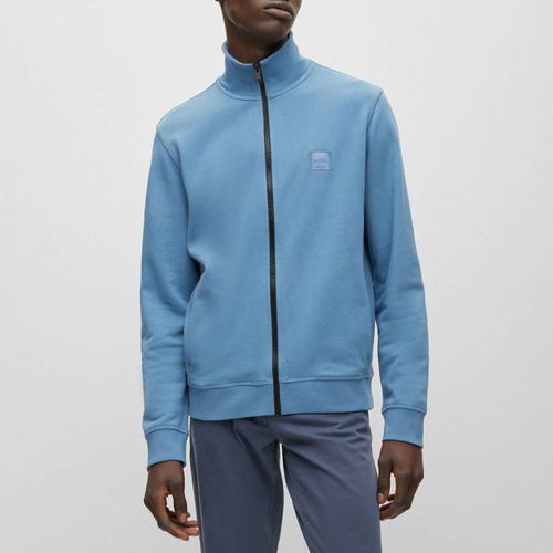 Blue Zestart Zip Cotton Jacket - BOSS - Modalova