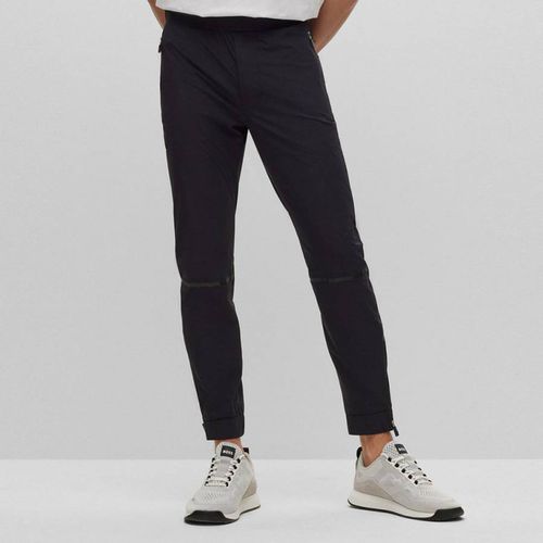 Black Track Straight Trousers - BOSS - Modalova