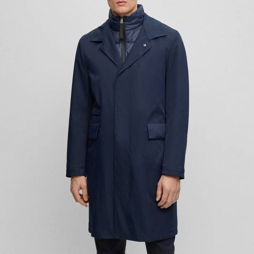 Dark Blue Jared Coat with Insert - BOSS - Modalova