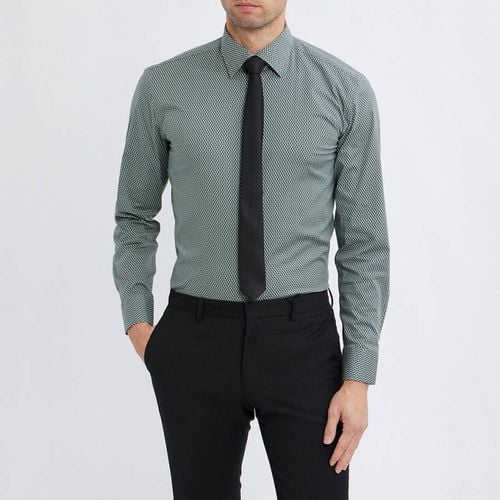 Green Hank Stretch Cotton Shirt - BOSS - Modalova