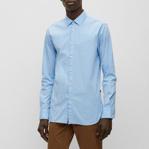 Blue Magneton Stretch Cotton Shirt - BOSS - Modalova