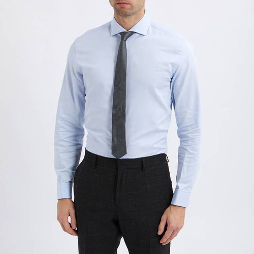 Blue Hank Stretch Cotton Shirt - BOSS - Modalova