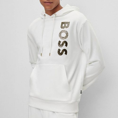 White Seeger Cotton Hoodie - BOSS - Modalova