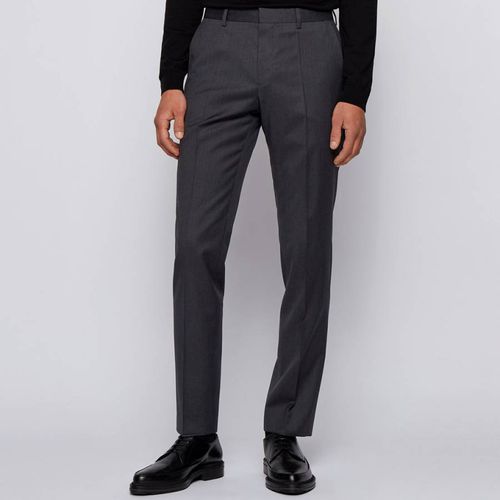 Dark Grey Gibson Wool Suit Trousers - BOSS - Modalova
