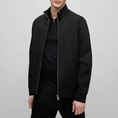 Black Scavo Cotton Jacket - BOSS - Modalova