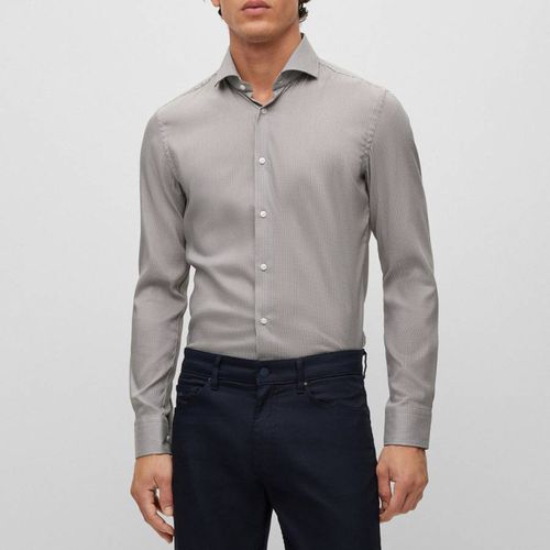 Grey Hank Stretch Shirt - BOSS - Modalova