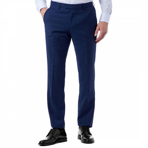 Navy Lenon Wool Suit Trousers - BOSS - Modalova