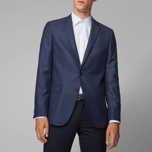 Dark Blue Nasley Wool Blazer - BOSS - Modalova