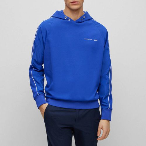 Blue Seeger Cotton Blend Hoodie - BOSS - Modalova