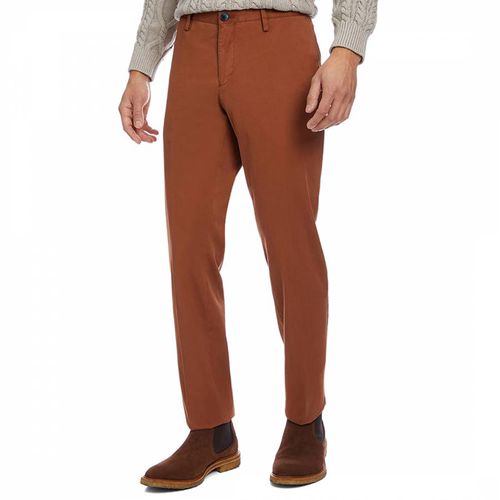 Rust Stanino Stretch Cotton Trousers - BOSS - Modalova