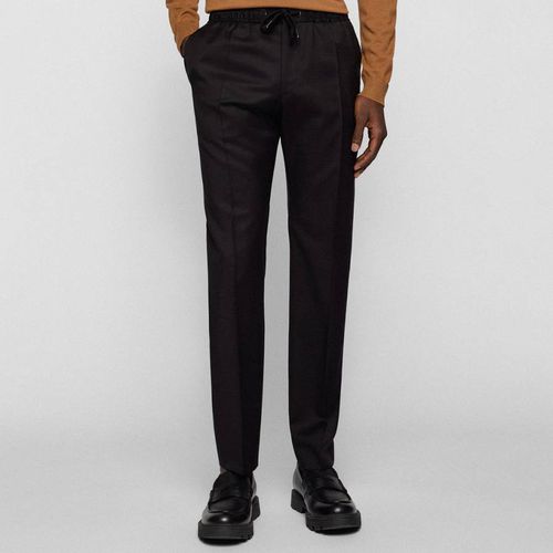 Black Banks Wool Trousers - BOSS - Modalova