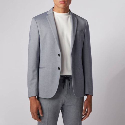 Grey Norwin Cotton Blend Blazer - BOSS - Modalova