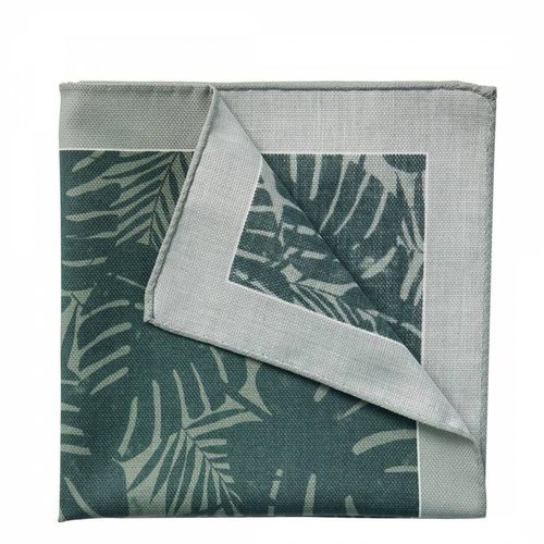 Green Print Cotton Pocket Square - BOSS - Modalova