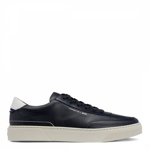 Blue Gary Tenn Leather Trainers - BOSS - Modalova