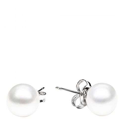 Silver Freshwater Pearl Earrings - Mia Bellucci - Modalova