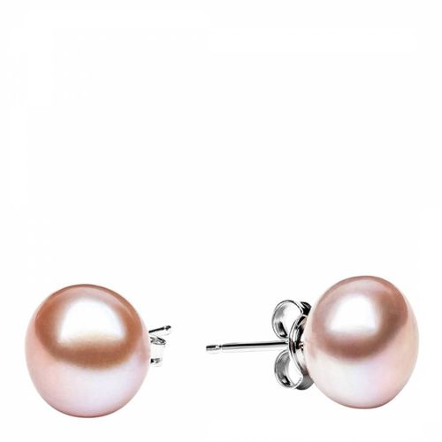 Pink/Silver Freshwater Pearl Earrings - Mia Bellucci - Modalova