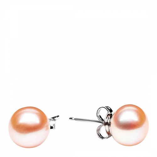 Pink/ Silver Freshwater Pearl Earrings - Mia Bellucci - Modalova