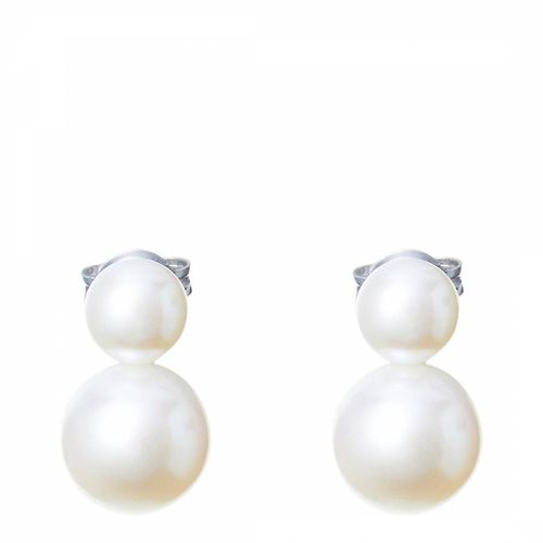 White Duo Freshwater Pearl Earring - Mia Bellucci - Modalova