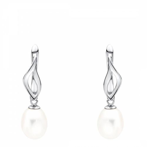 And Silver Freshwater Pearl Drop Earrings - Mia Bellucci - Modalova