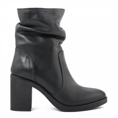 Black Leather Ankle Boot - Bluetag - Modalova