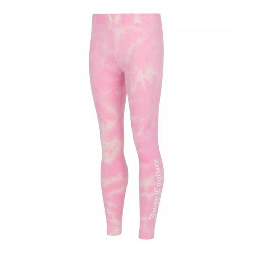 Girl's Pink Cotton Tie Dye Leggings - Juicy Couture - Modalova