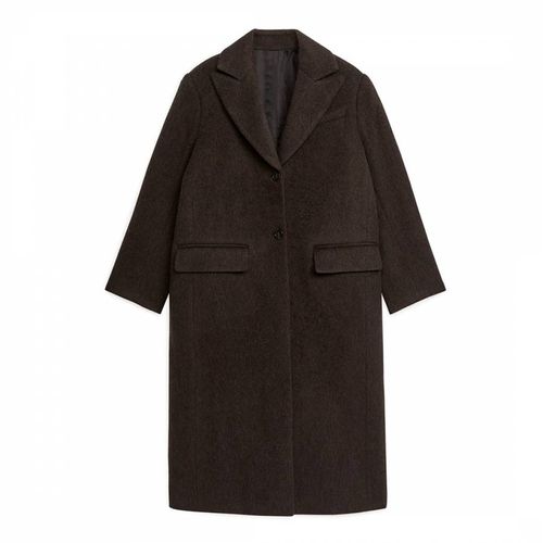 Brown Oversized Wool Blend Coat - ARKET - Modalova