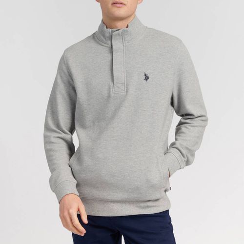 Grey Half Zip Cotton Sweatshirt - U.S. Polo Assn. - Modalova