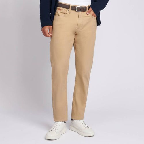 Tan Cotton Blend Woven Trousers - U.S. Polo Assn. - Modalova