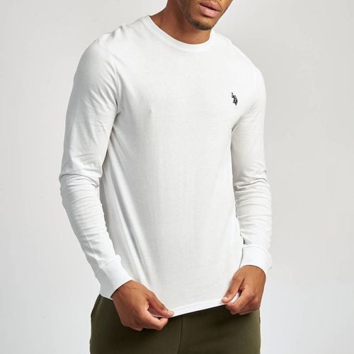 White Long Sleeve Cotton Top - U.S. Polo Assn. - Modalova