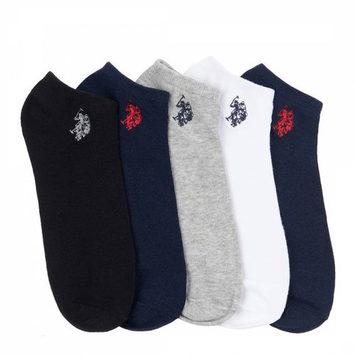 Multi 5 Pack Cotton Blend Short Sport Socks - U.S. Polo Assn. - Modalova