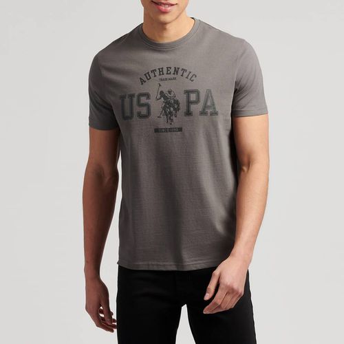 Charcoal Large Logo Cotton T-Shirt - U.S. Polo Assn. - Modalova