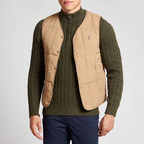 Camel Quilted Gilet - U.S. Polo Assn. - Modalova