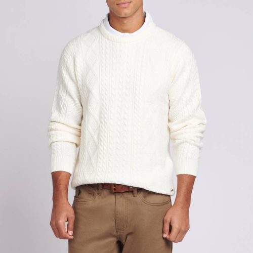 Winter White Aran Knit Jumper - U.S. Polo Assn. - Modalova