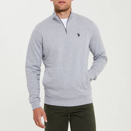 Grey Half Zip Cotton Sweatshirt - U.S. Polo Assn. - Modalova