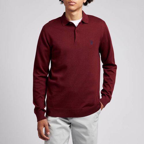 Burgundy Long Sleeve Cotton Polo Shirt - U.S. Polo Assn. - Modalova